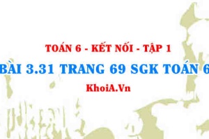 Bài 3.31 trang 69 SGK Toán 6 tập 1 Kết nối tri thức